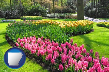 botanical garden with Arkansas icon