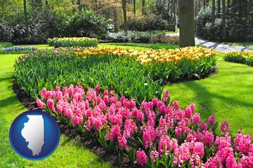 botanical garden with Illinois icon