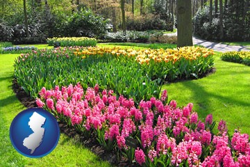 botanical garden with New Jersey icon
