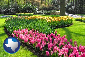 botanical garden with Texas icon